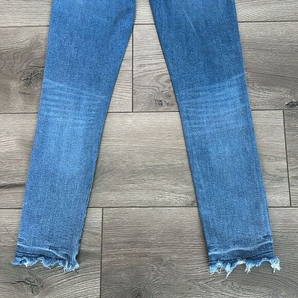 Agolde‎ High Rise Crop Stretch Skinny Blue Jeans Size 25 - Picture 5 of 12